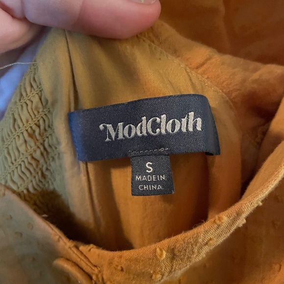 ModCloth Cottage Core Marigold Short Sundress - Picture 4 of 7